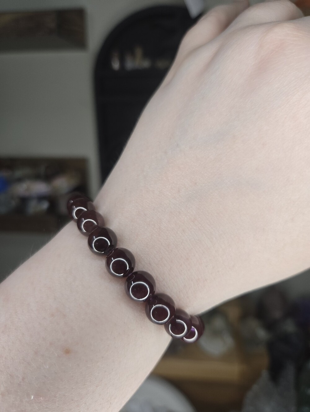 Star Garnet Crystal Beaded Bracelet